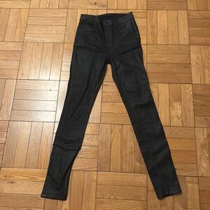 J Brand Coated Black Skinny Jeans Size 25